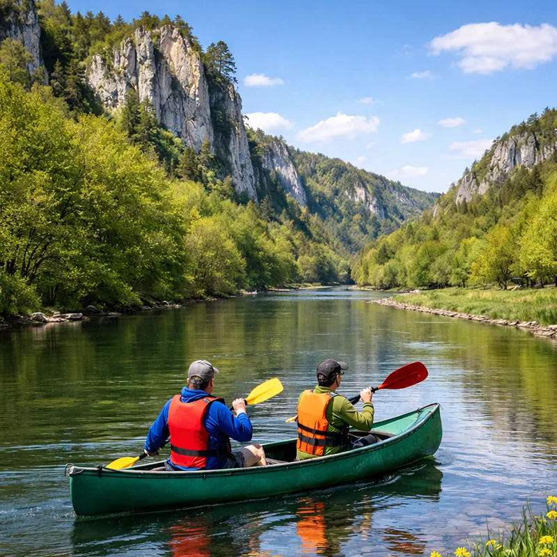 Kanufahren auf der Donau